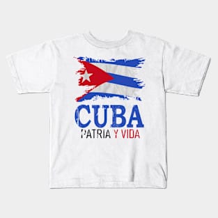 Cuba Libre Cuban Flag patria y vida Kids T-Shirt